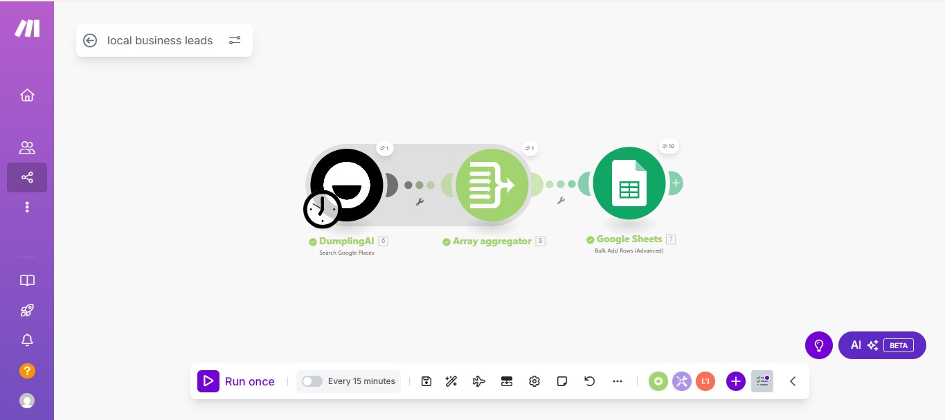 Scrape Google Places for business leads
